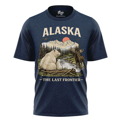 Alaska Wildlife Graphic Tee | Vintage Mountain Adventure Shirt