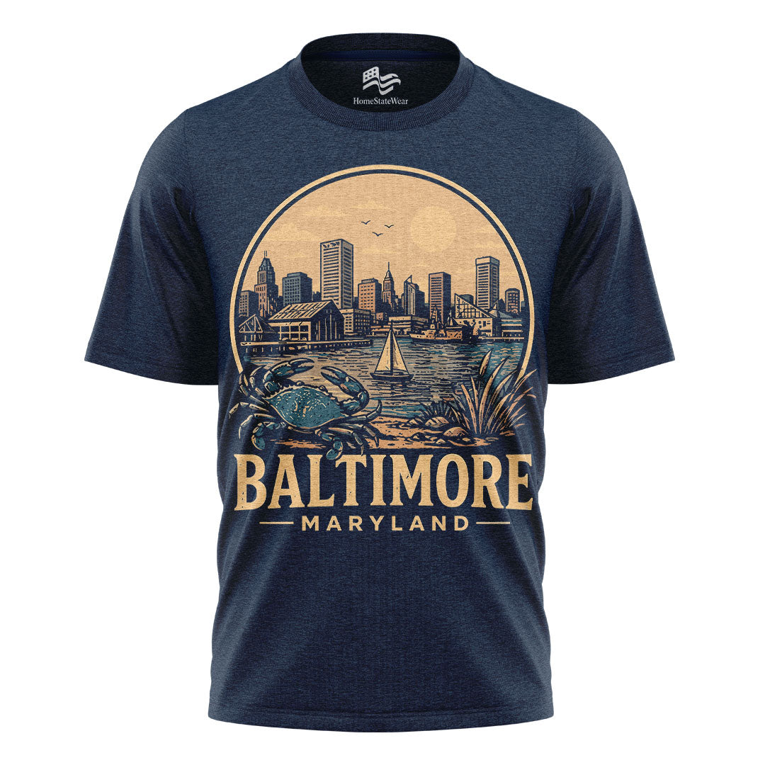 Baltimore Comfort Colors 1717 Tee | Inner Harbor Crab Shirt