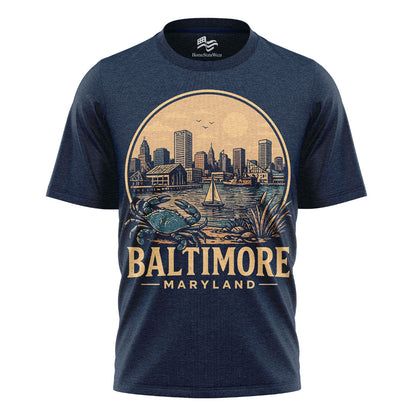 Baltimore Comfort Colors 1717 Tee | Inner Harbor Crab Shirt