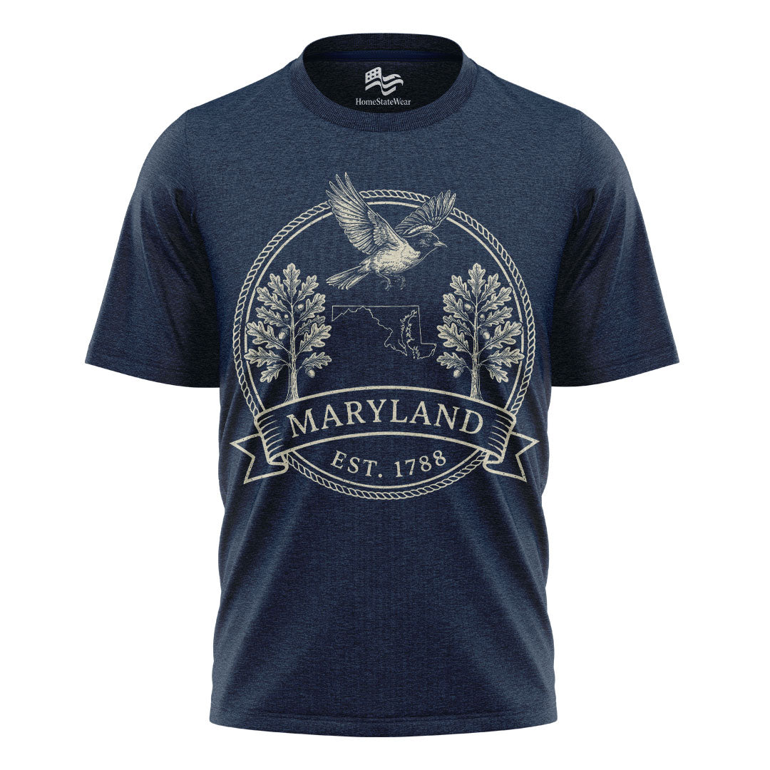 Maryland Est 1788 T-Shirt | Oriole White Oak Souvenir Tee