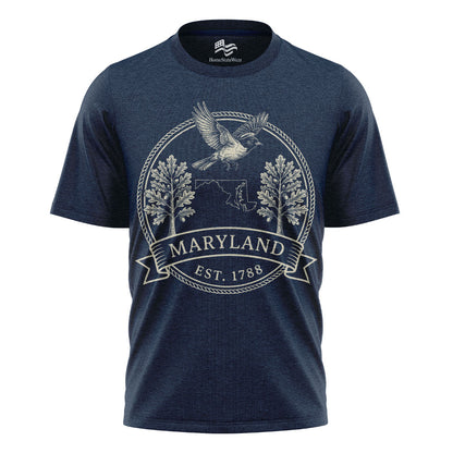 Maryland Est 1788 T-Shirt | Oriole White Oak Souvenir Tee