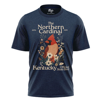 Kentucky Northern Cardinal Tee | Vintage Floral Bird Shirt