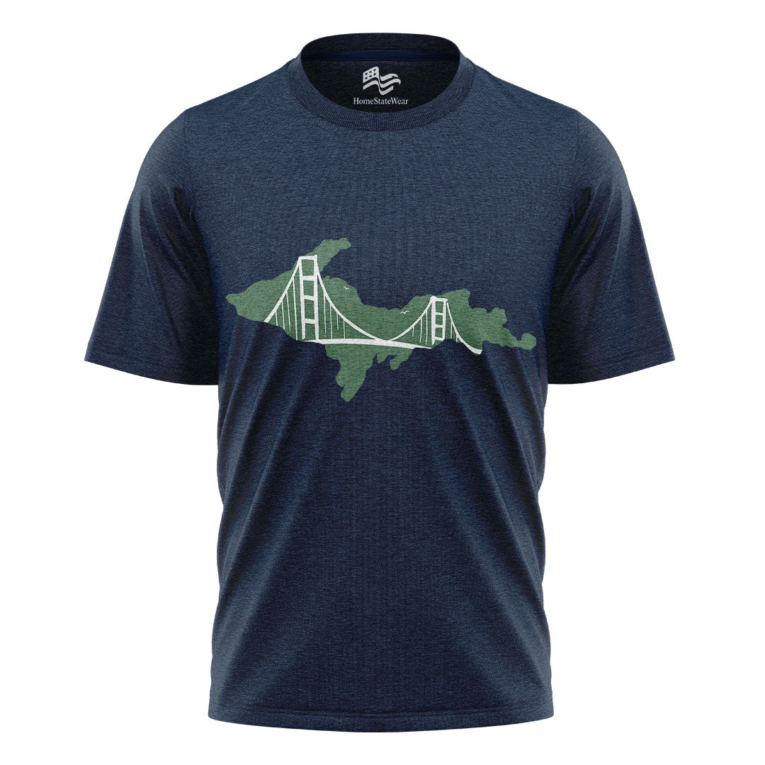 Upper Peninsula Michigan T-Shirt, UP Bridge Tee