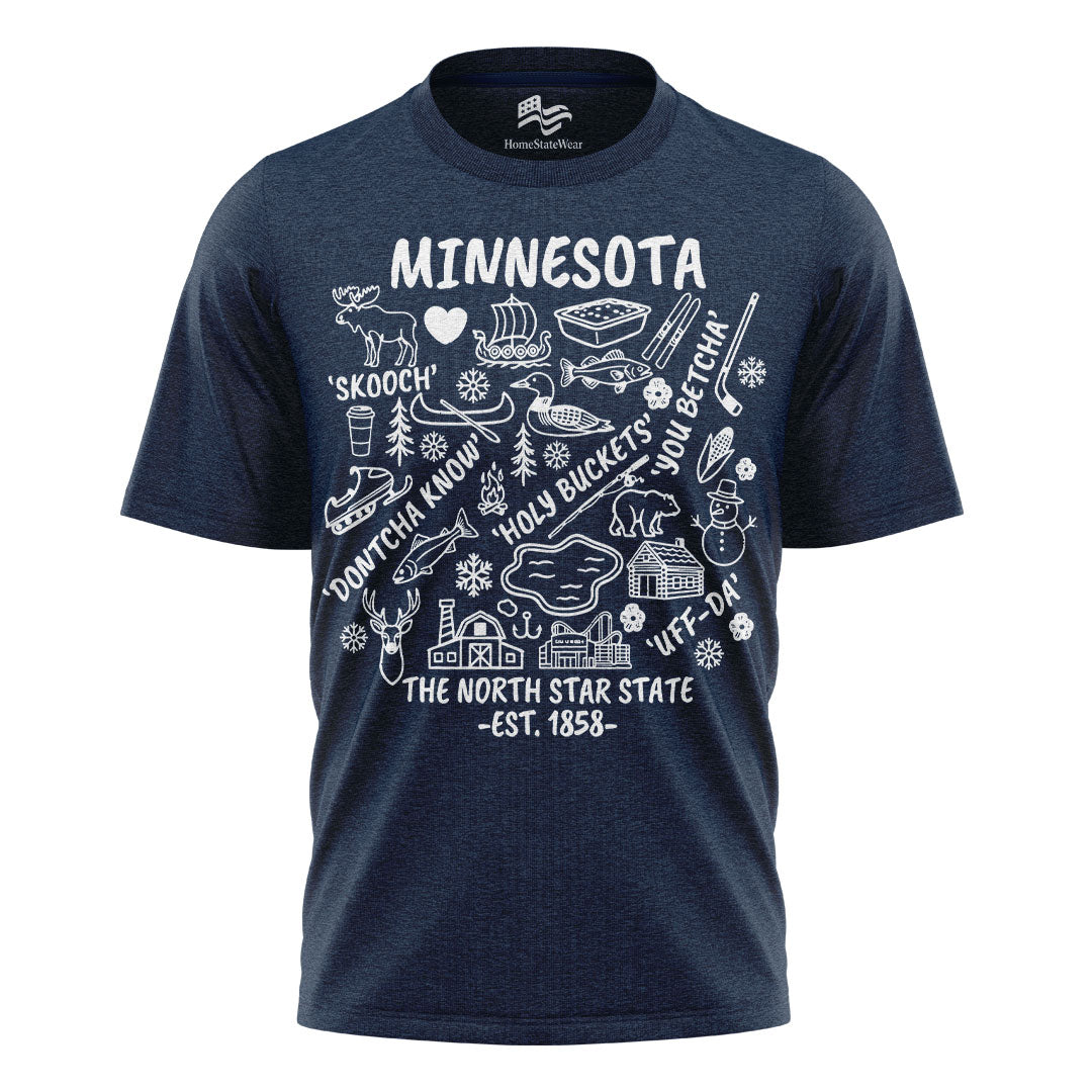 Minnesota North Star T-Shirt, Midwest Lake Life Graphic Tee