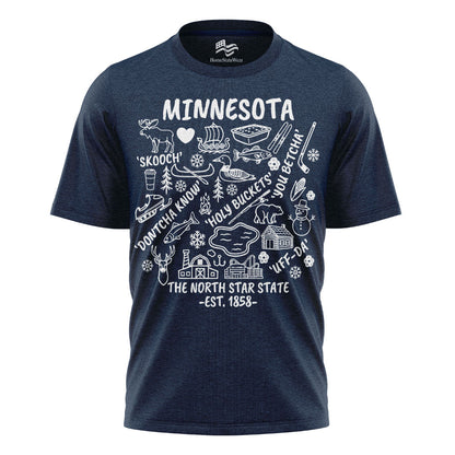 Minnesota North Star T-Shirt, Midwest Lake Life Graphic Tee
