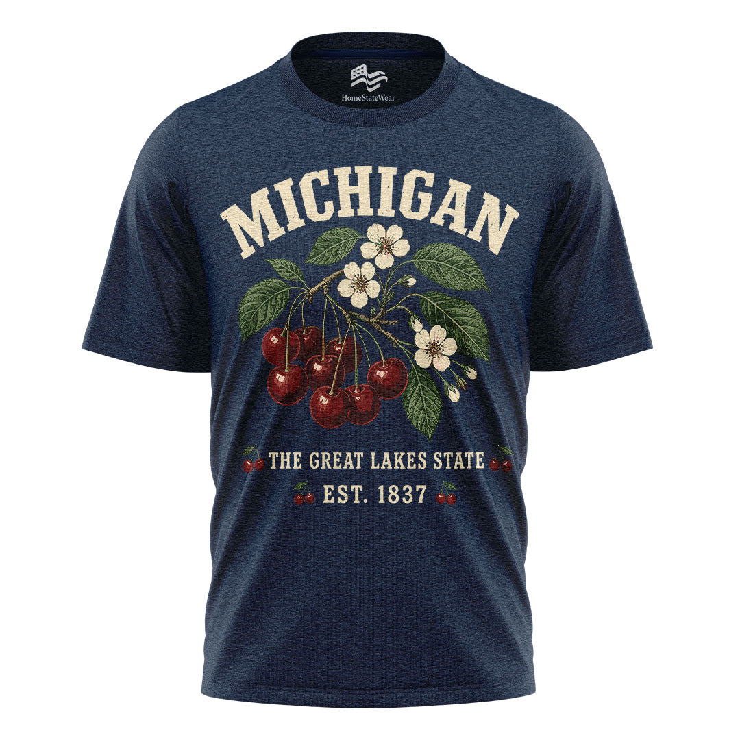 Michigan Cherry Blossom T-Shirt | Great Lakes Botanical Tee
