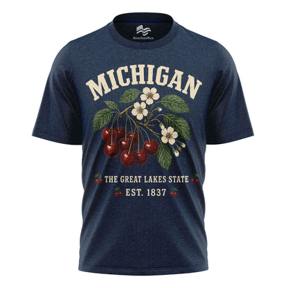 Michigan Cherry Blossom T-Shirt | Great Lakes Botanical Tee