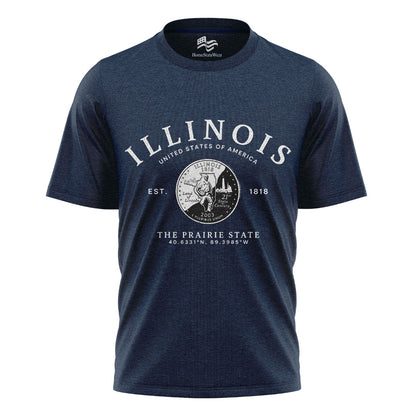 Illinois Quarter T-Shirt | Land of Lincoln Souvenir Tee