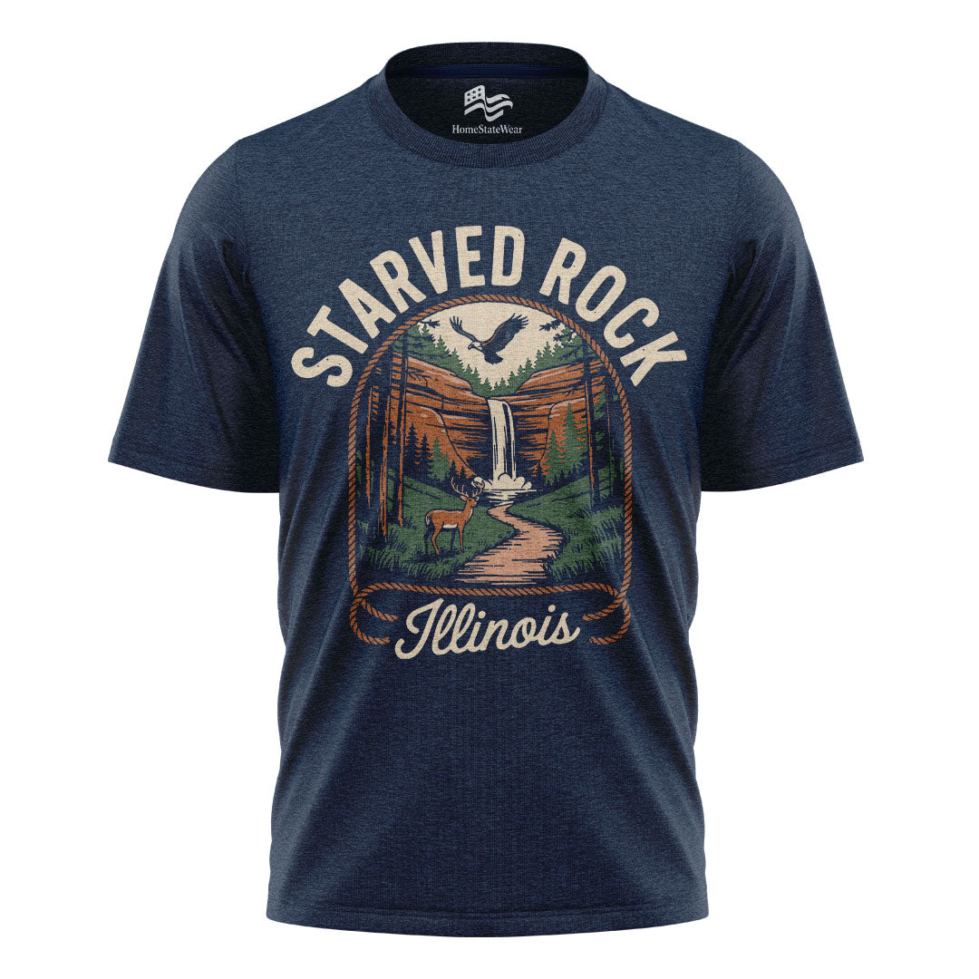 Starved Rock Illinois Tee | Waterfall Canyon Nature Shirt