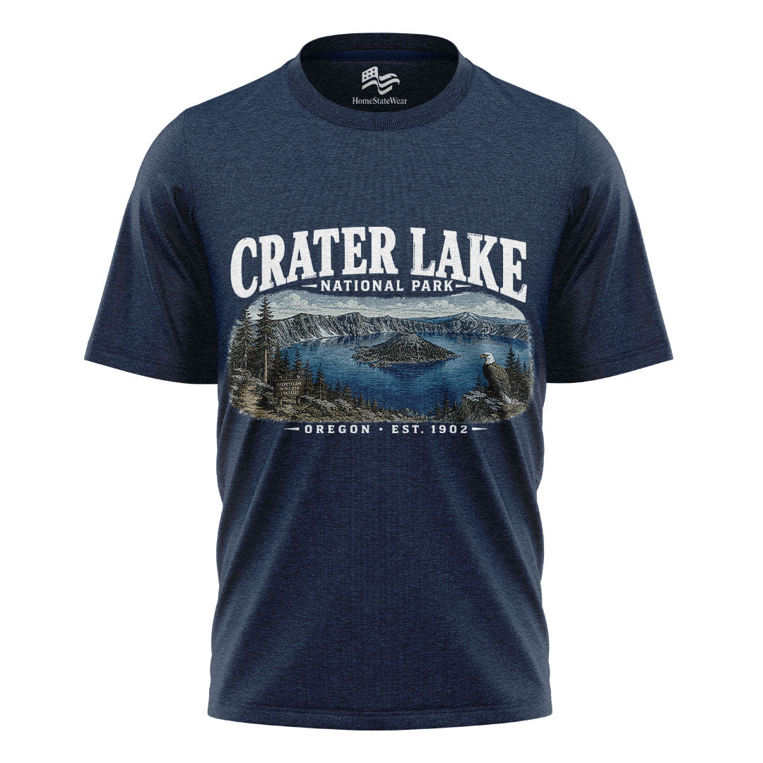 Crater Lake National Park T-Shirt, Vintage Oregon Lake Mountain Tee