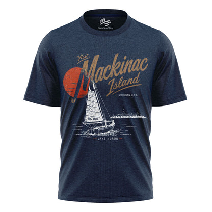 Mackinac Island Michigan Tee | Lake Huron Sailboat Shirt