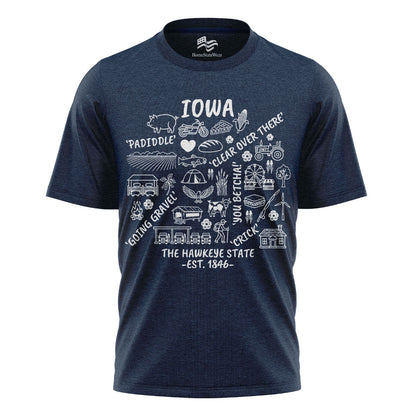Iowa T-Shirt, Hawkeye State Graphic Tee