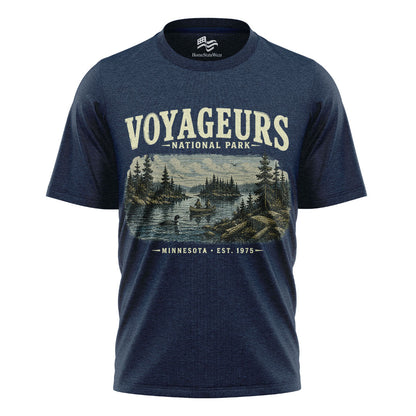 Voyageurs National Park T-Shirt, Vintage Minnesota Canoe Camping Tee
