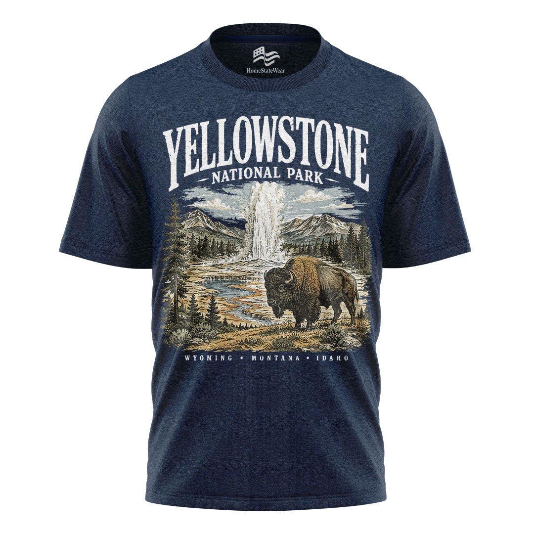 Yellowstone Bison Comfort Colors Retro National Park Shirt