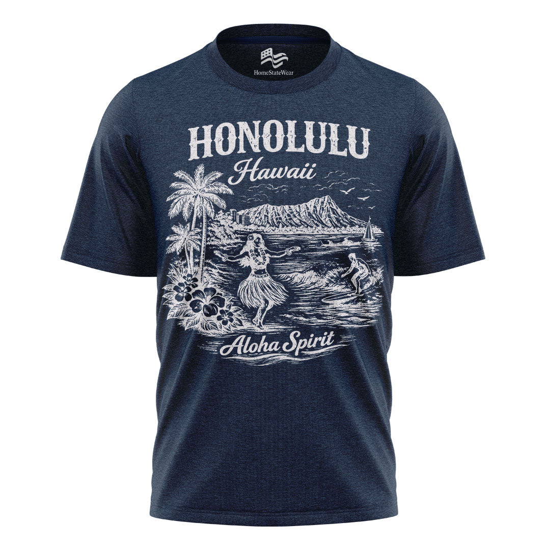 Honolulu Aloha Spirit Tee | Vintage Hawaii Surf Shirt