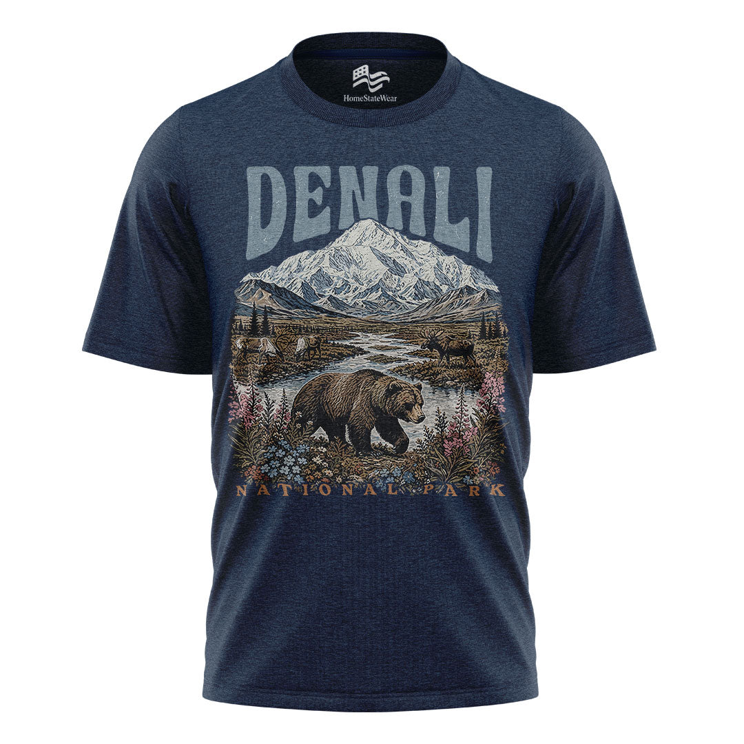 Retro Alaska Mountain Tee, Nature Lover Gift