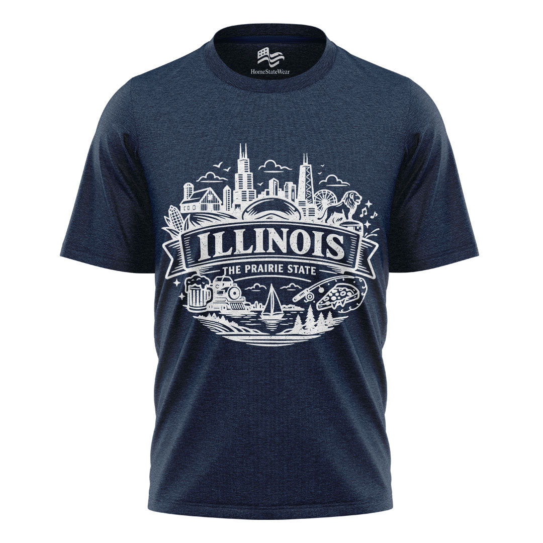 Illinois Prairie State Tee | Vintage Midwest Graphic Shirt