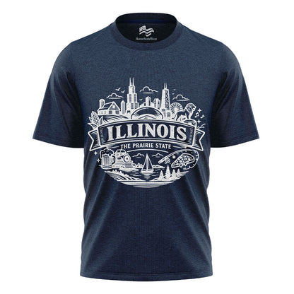 Illinois Prairie State Tee | Vintage Midwest Graphic Shirt