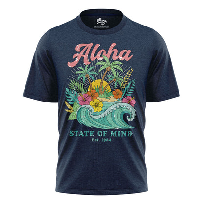 Hawaii Aloha State of Mind Retro Tropical Beach Shirt