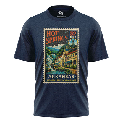 Hot Springs AR Postage Stamp Tee | Vintage Arkansas Travel Shirt