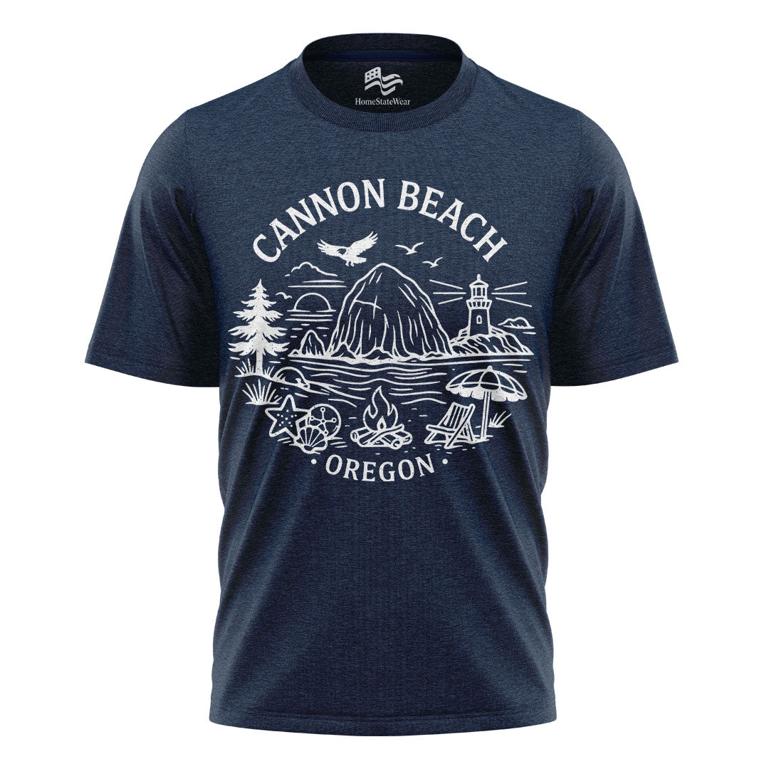 Cannon Beach Oregon Comfort Colors® T-Shirt, Haystack Rock PNW Coastal Tee