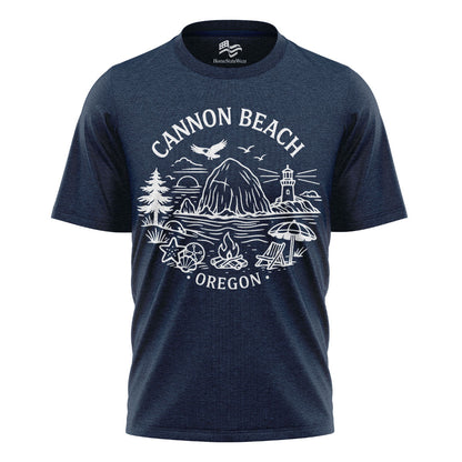 Cannon Beach Oregon Comfort Colors® T-Shirt, Haystack Rock PNW Coastal Tee