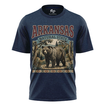 Arkansas Bear Graphic Tee | Vintage Forest Souvenir Shirt