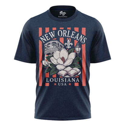 Louisiana Shirt Vintage Bayou Graphic Tee Southern Style T Shirt Swamp Nature Travel Souvenir Cajun Aesthetic Casual Outfit Style Trend