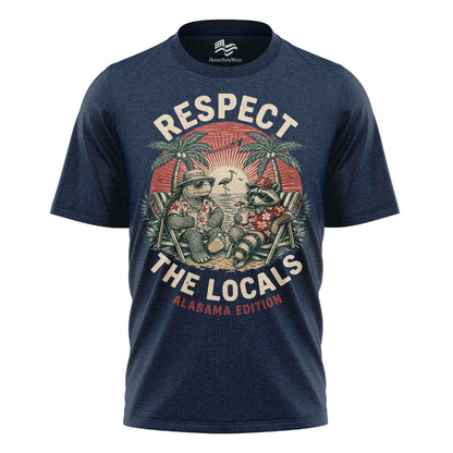 Respect the Locals Alabama T-Shirt, Vintage Beach Graphic Tee