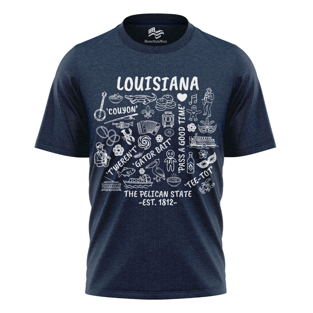 Louisiana Pelican State Tee | Cajun Bayou Graphic Shirt