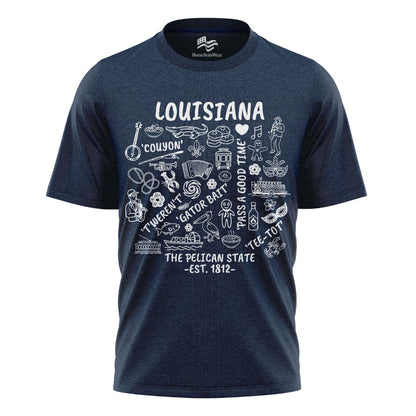 Louisiana Pelican State Tee | Cajun Bayou Graphic Shirt