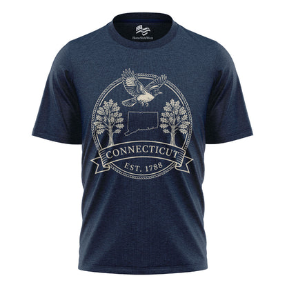 Connecticut Est 1788 T-Shirt | American Robin & White Oak Tee