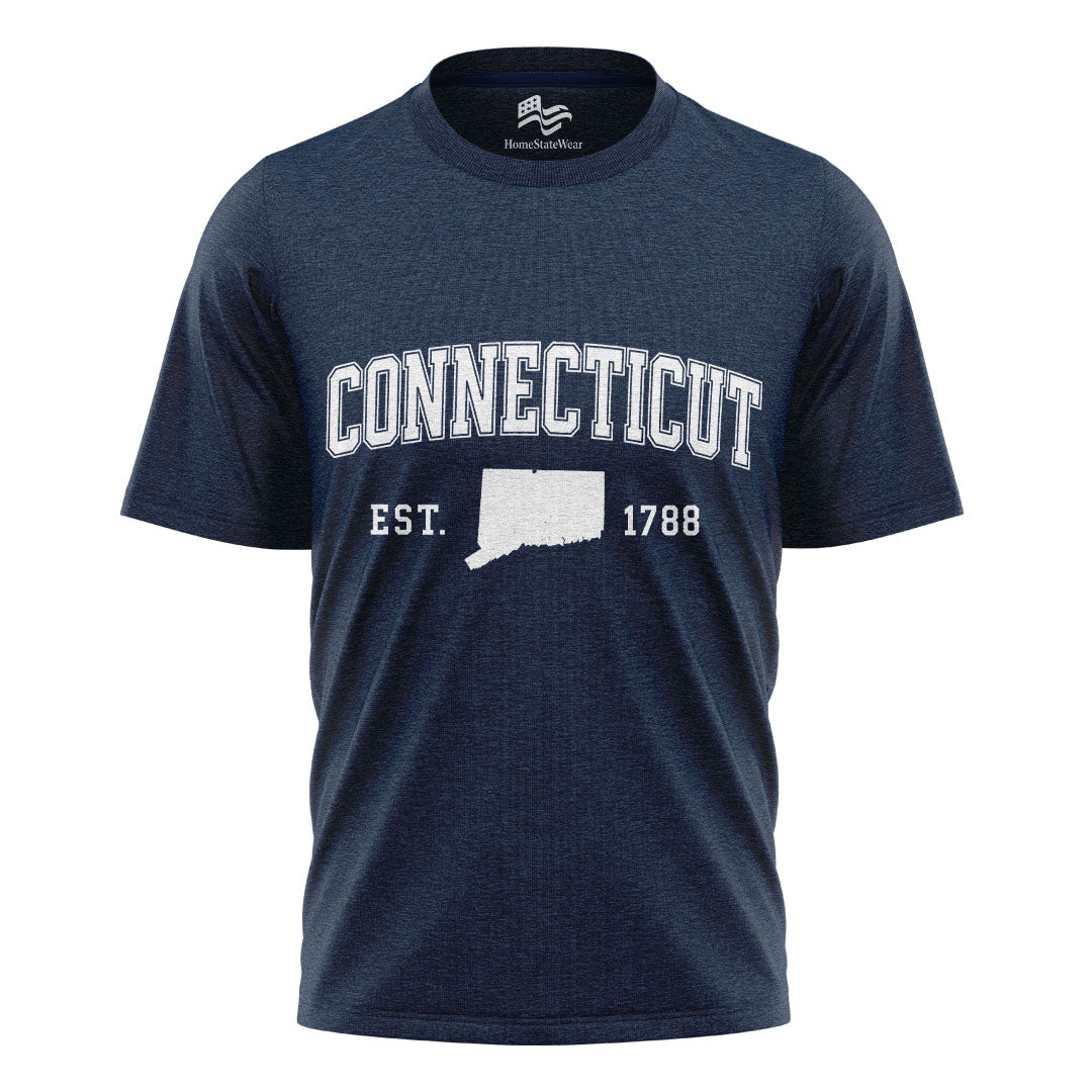 Connecticut Varsity Style Tee | Campus Inspired State Pride Shirt