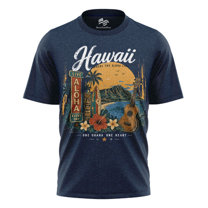 Hawaii Aloha Retro Tropical Beach Vacation Shirt