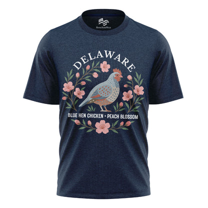 Delaware Blue Hen & Peach Blossom Tee