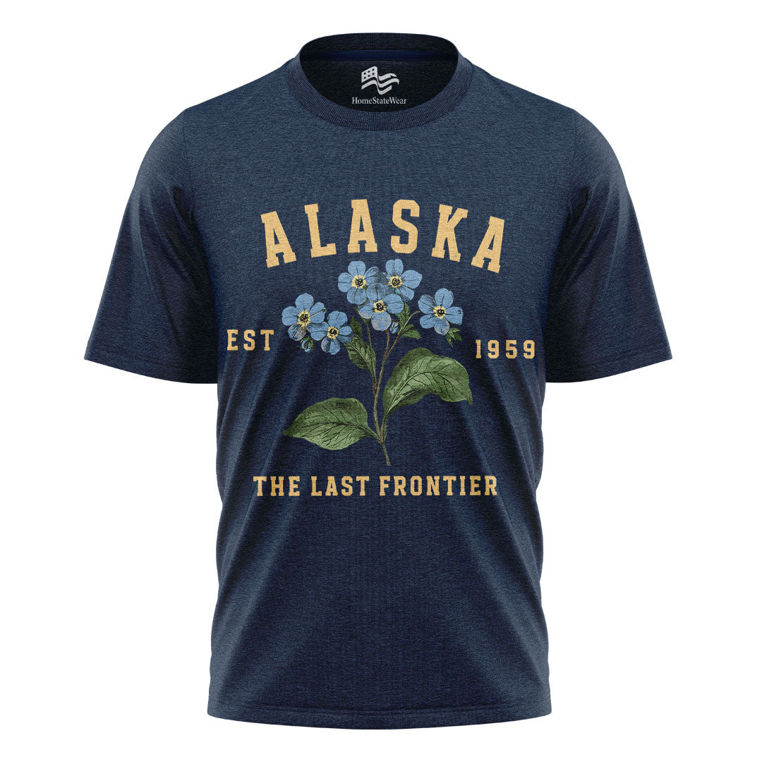 Alaska Forget-Me-Not T-Shirt, Vintage Floral State Tee