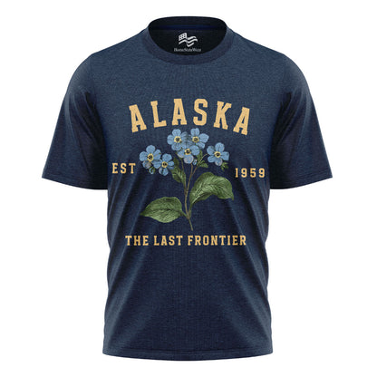 Alaska Forget-Me-Not T-Shirt, Vintage Floral State Tee