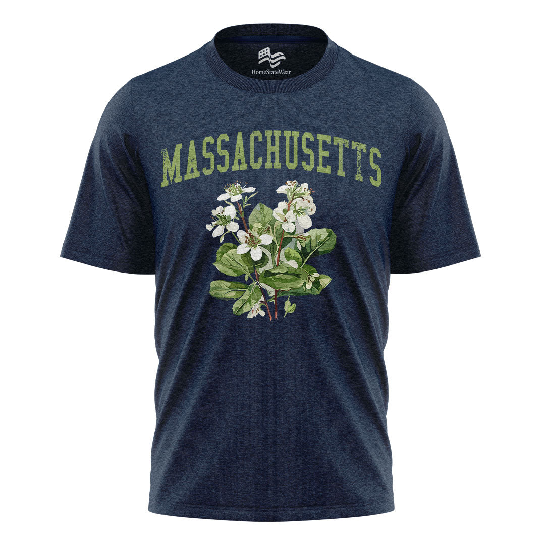 Massachusetts Mayflower Comfort Colors Tee | State Flower Gift Shirt