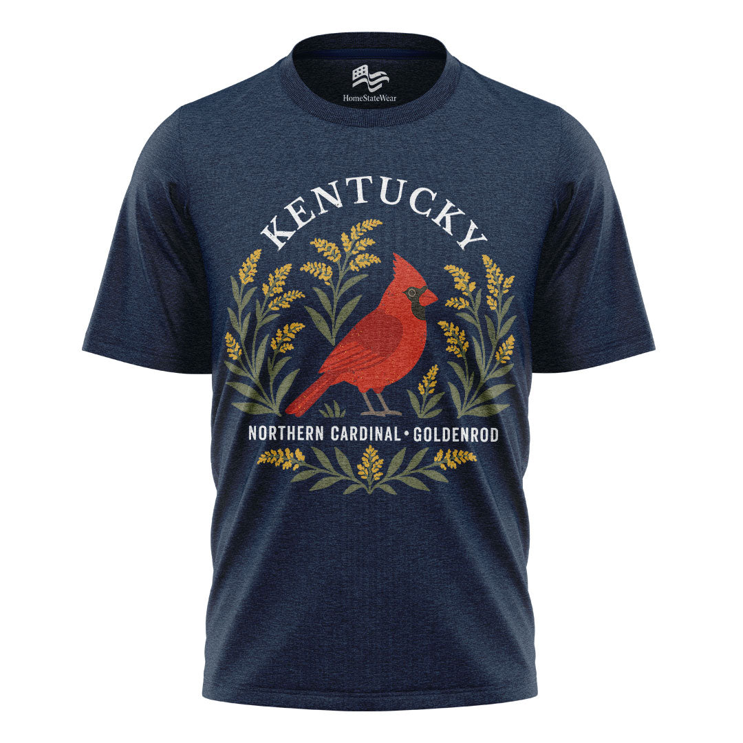 Kentucky Cardinal & Goldenrod Tee | Bird Lover Nature Shirt