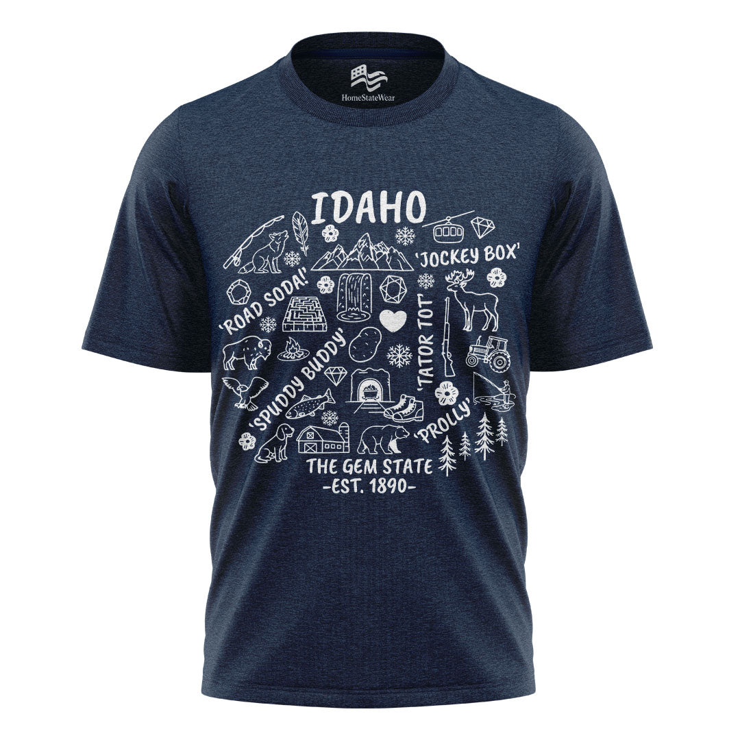 Idaho Icon T-Shirt | Gem State Outdoor Graphic Tee