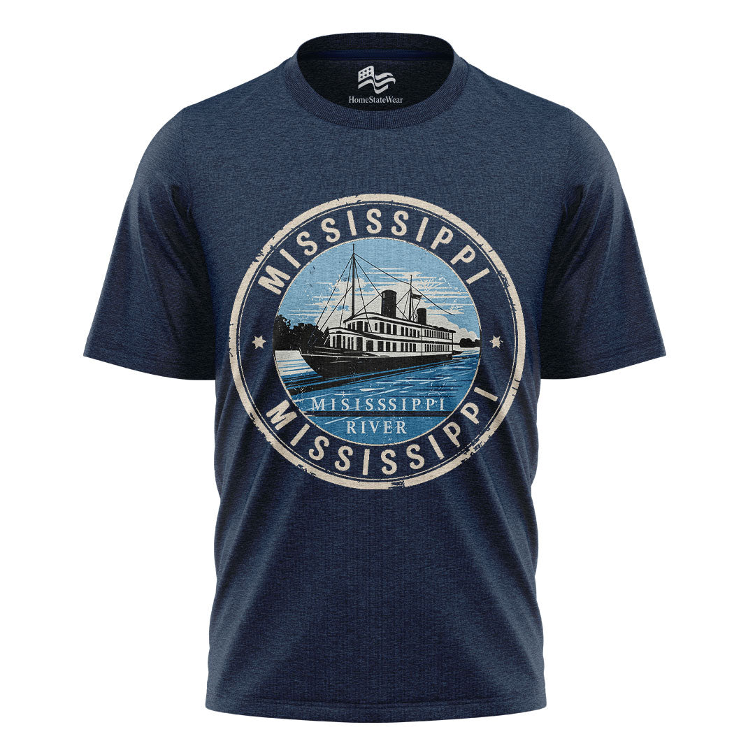 Mississippi Postal Stamp T-Shirt, Vintage Travel Souvenir Tee