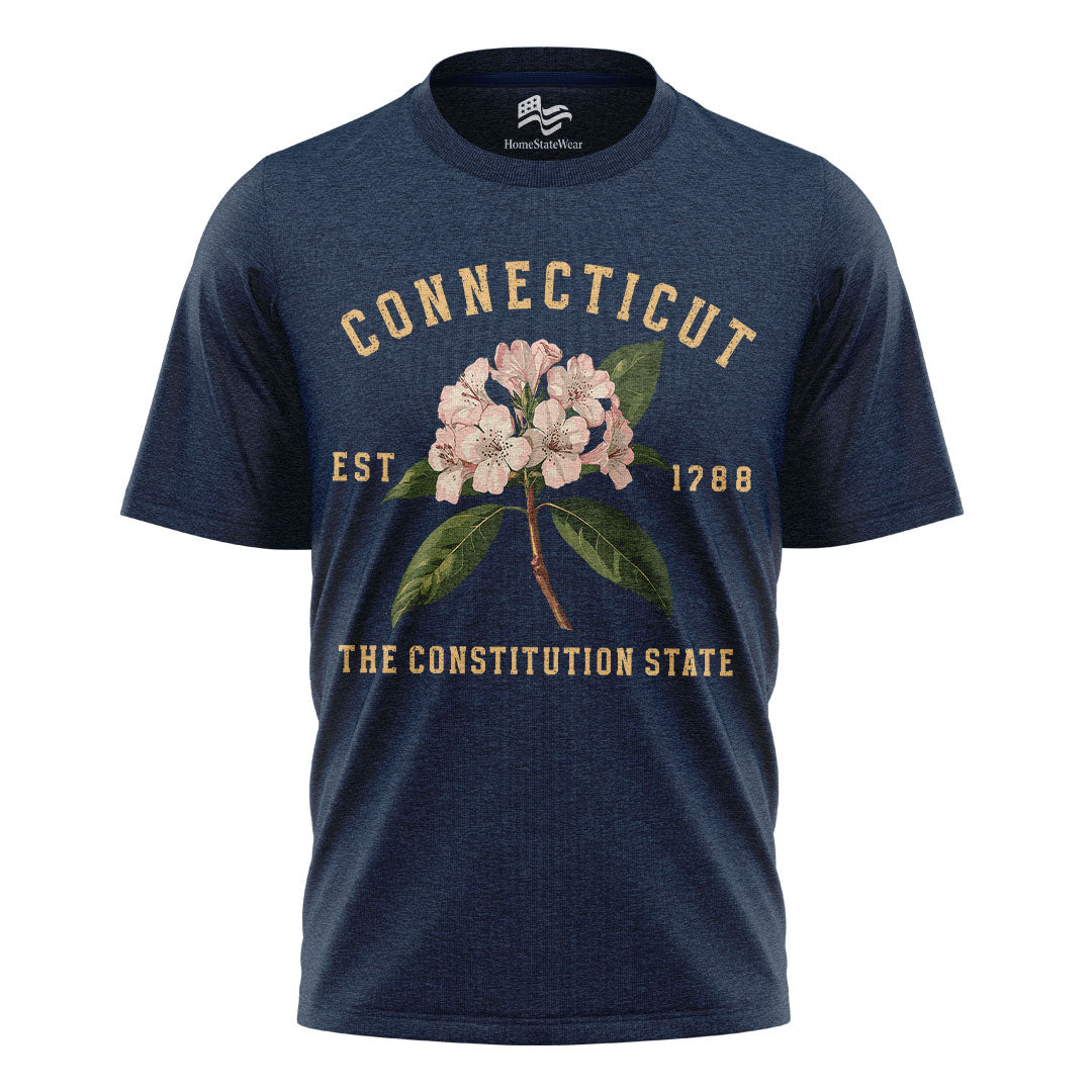 Connecticut Mountain Laurel Flower Tee | Vintage State Floral Shirt