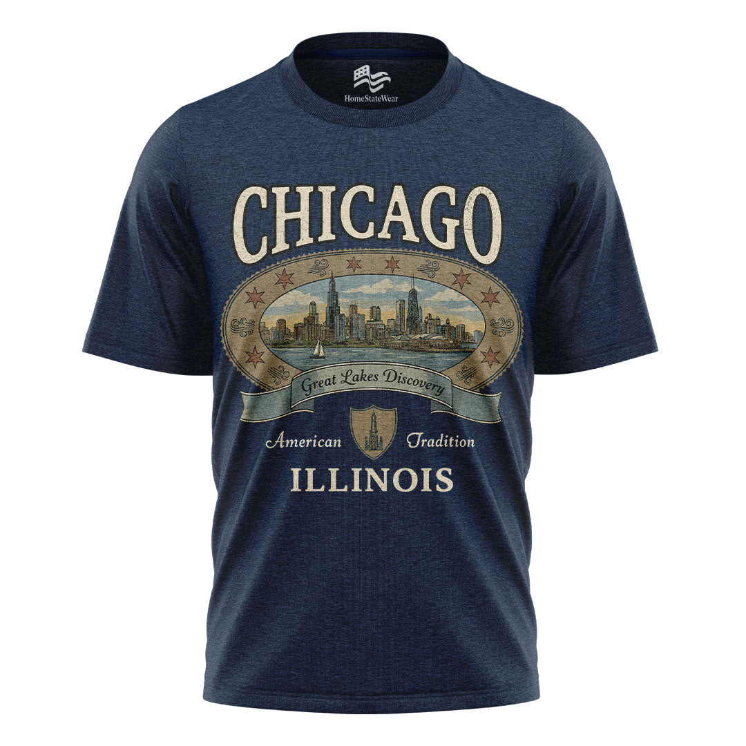 Retro Chicago T-Shirt | 90s Illinois Travel Tee