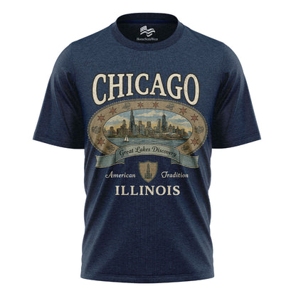 Retro Chicago T-Shirt | 90s Illinois Travel Tee