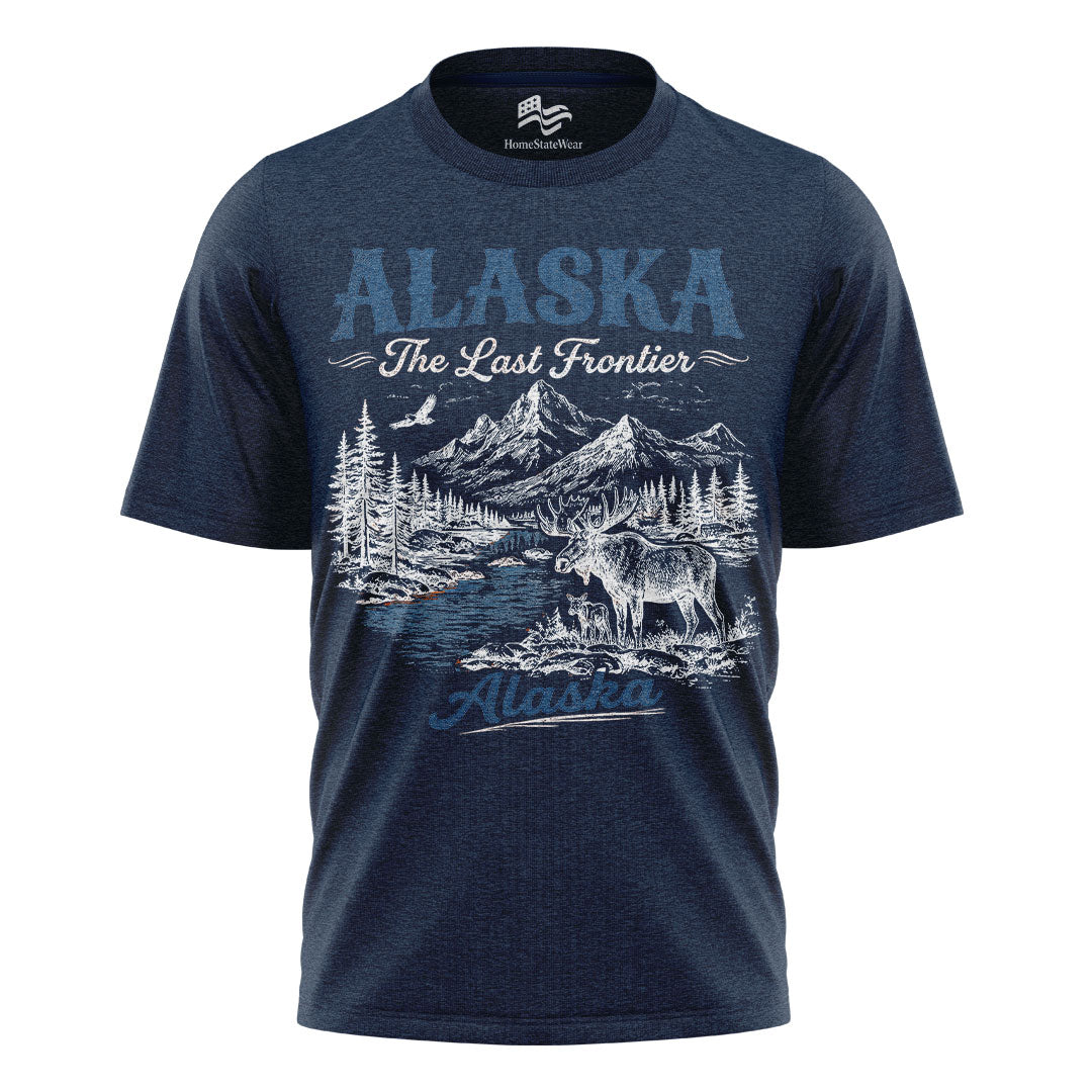 Alaska The Last Frontier T-Shirt, Vintage Mountain Nature Tee