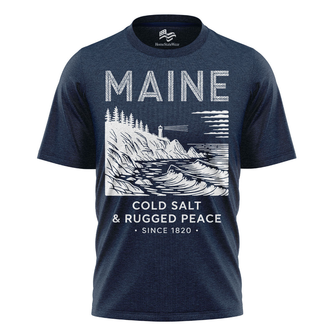 Maine Lighthouse T-Shirt | Rugged Coastal Souvenir Tee