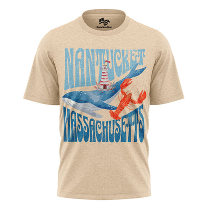 Nantucket Massachusetts T-Shirt | Coastal Lighthouse Tee