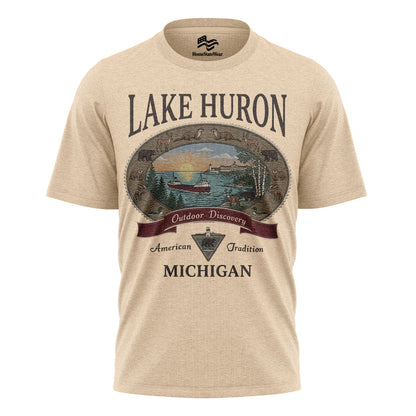 Lake Huron Michigan Comfort Colors Tee | Great Lakes Camping Shirt