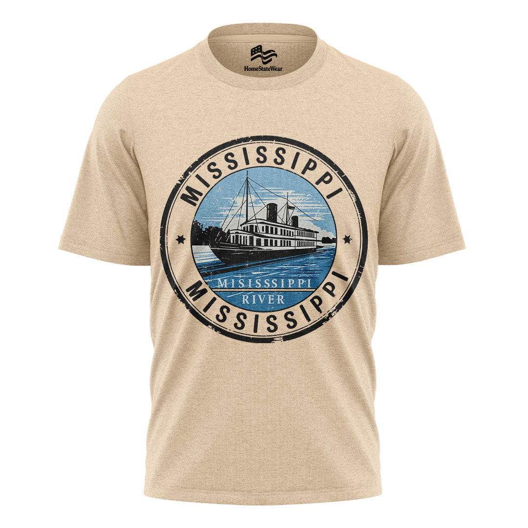 Mississippi Postal Stamp T-Shirt, Vintage Travel Souvenir Tee