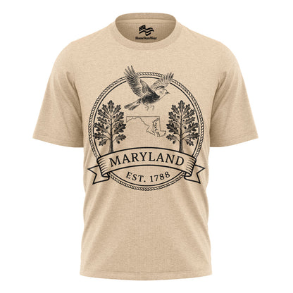 Maryland Est 1788 T-Shirt | Oriole White Oak Souvenir Tee
